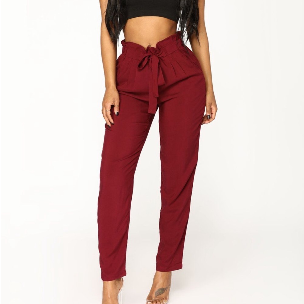 Fashion Nova Classic Paperbag Waist Pants